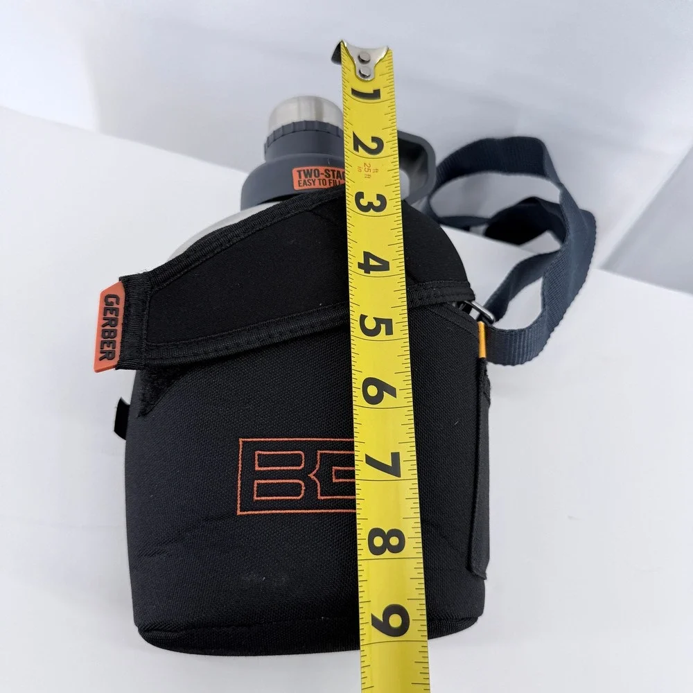 Stanley Steel Canteen 1.1Qt w Gerber Bear Grylls Pouch Strap Survival Kit - Picture 9 of 10
